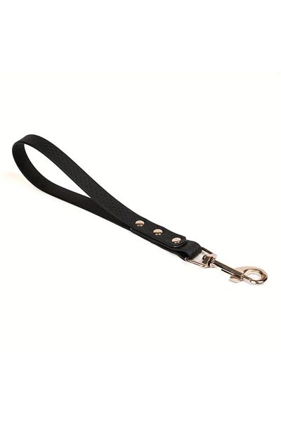 Choice Black Short Dog Leash, 3/5" Wide Biothane Waterproof Traffic Handle, Traffic Leash, Traffic Lead For