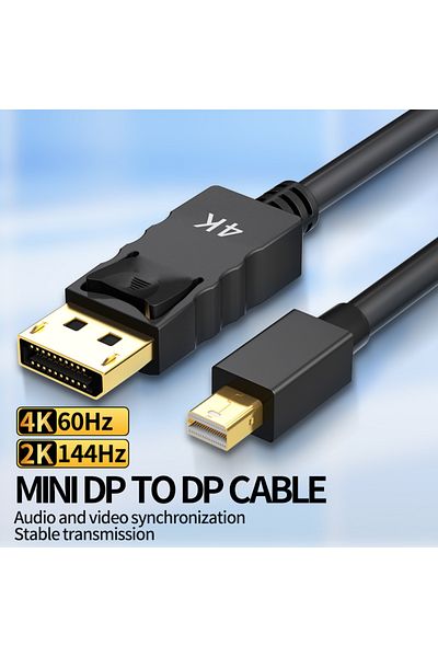 Choice كابل 1 متر 4K MiniDP إلى Dp MiniDP إلى Dp 4K 60HZ 2K 144HZ 1080P DisplayPort ذكر إلى ذكر MDP Display