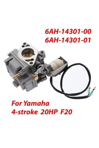 Choice 6AH-14301-00 Boat Outboard Carburetor For Yamaha 4-Stroke 15HP 20HP F15 F20 Outboard Engine Motor...