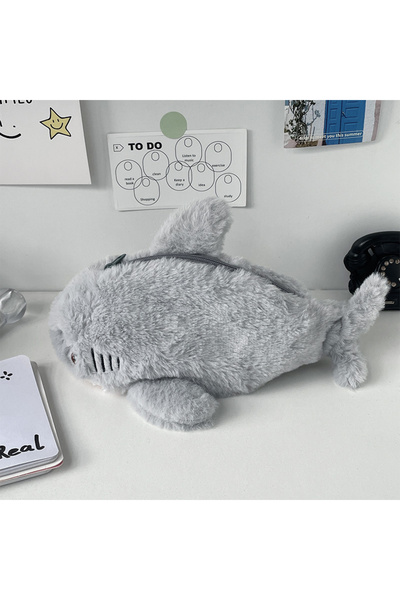 Choice 1 قطعة من حافظة أقلام القرش المحيطية اللطيفة المصنوعة من القطيفة وحقيب...