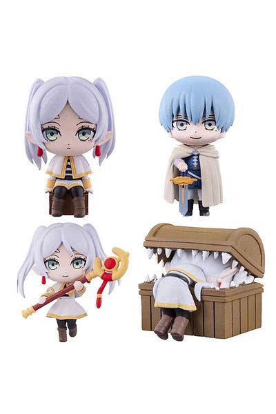 Choice 4pcs Frieren: Beyond Journey's End Anime Figure Sitting Fern Action Figures Frieren Noodle Stoppe...