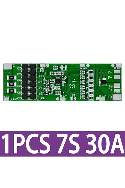 Choice 7s 30a Bms 7s 10a/15a/20a/30a 24v Bms Li-ion 18650 Battery Charge Board With Balance Function Short