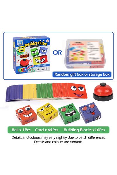 Choice Face Changing Toys Kids Face Change Expression Puzzle Building Blocks Montessori Cube Table Game Toy