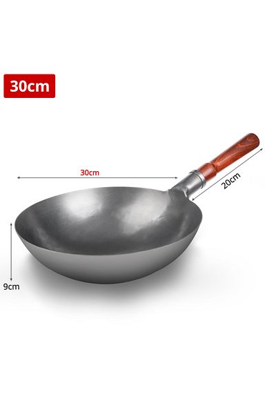 Choice 30cm Konco High Quality Iron Pan Non-coating Cooking Pot Kitchen Cookeware,handmade Hammering Wok Ga