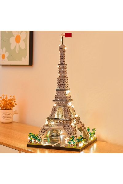 Choice Eiffel Tower Micro Mini Building Blocks: DIY 3D Model , Educational Construction Toy, Perfect Gif...