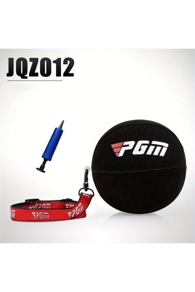 Choice جهاز تدريب الكرة الذكي القابل للنفخ من PGM باللون الأسود، جهاز تصحيح وضعية الذراع المحمول، مساعد تصحيح وضعية الجسم