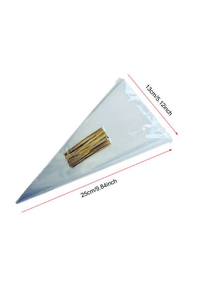 Choice 13x25cm 1 50pcs Diy Candy Bag, Transparent Cone Storage Bag, Wedding Birthday Party Decoration, Birt