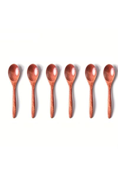 Choice 6pcs 1/2/6pcs Wooden Tea Spoon Long Coffee Spoons Small Teaspoon Set Wood Honey Dessert Spoon Coffee