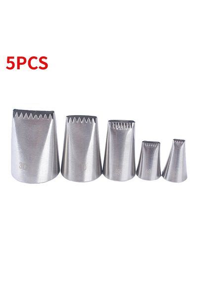 Choice 5pcs 5pcs/set Stainless Steel Cake Icing Piping Nozzle Diy Pastry Nozzles Kit Decorating Pastry Cupc