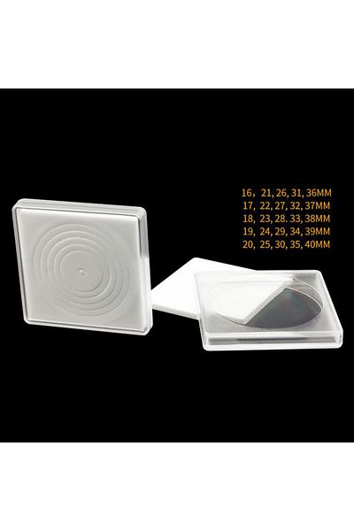 Choice 18 23 28 33 38mm 20pcs 40mm Coin Capsule Holder Adjustable Gaskets Organizer Storage Box For Coin Ca