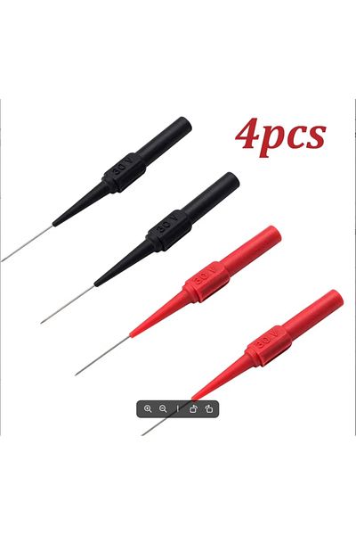 Choice 4pcs Yellow 1/2pcs Insulation Piercing Needle Non-destructive Multimeter Test Probes Red/black 30v-6