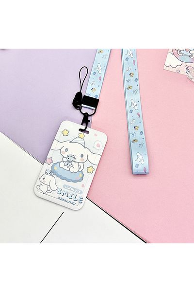 Choice 6 Kawaii Sanrio Lanyard Card Sleeve Cinnamoroll Kuromi Card Holder Pendant Student Stationery Photo.