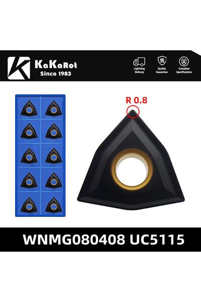 kakarot Cast iron Carbide Insert WNMG080404 UC5115 WNMG 080408 Turning Tools AL CNC Lathe Cutter ...