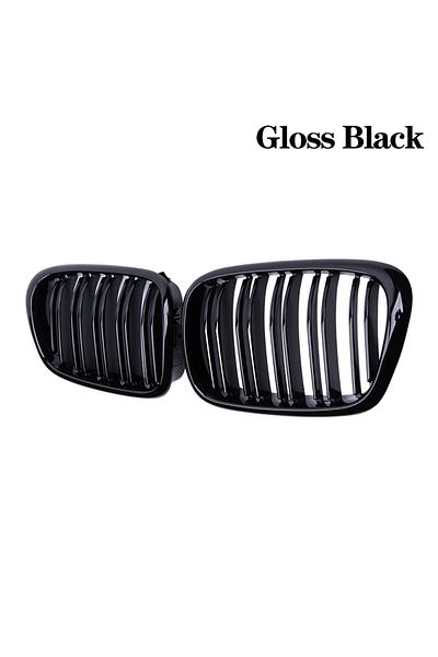 Choice Gloss Black Gloss Black Car Front Bumper Hood Kidney Racing Grill Dual Slat Grilles For Bmw E39 5-s