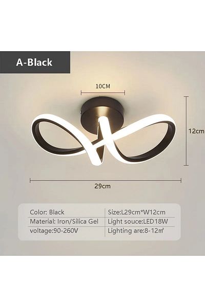 DARHYN Warm White 1 Pcs A Black Modern Led Ceiling Light Corridor Lighting Fixture Minimalist Line Lamps Ai