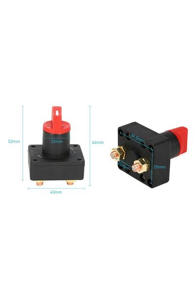 switchdoctor 12V 100A Mini Portable Waterproof Auto Car Truck Boat Camper Battery Isolator Disconnect Cut Off ...