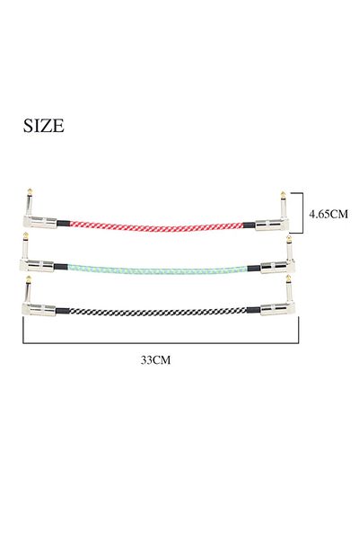 IRIN 3pcs Pedal Cable 3pcs Guitar Pedal Cable Aux Wire Cord 6.5 To 6.5 Jack Nylon Braided Audio Cabl