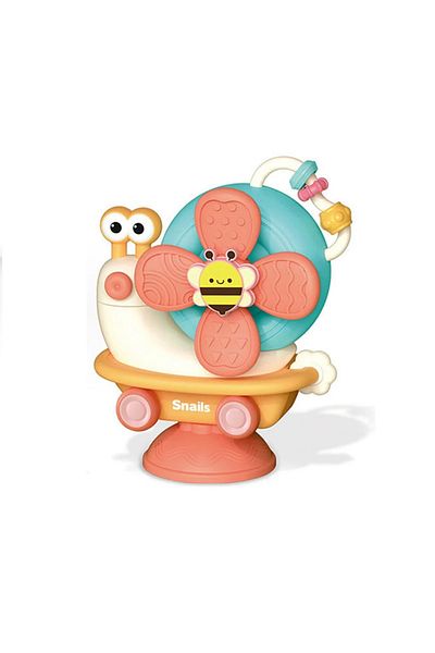 GGbell Orange Baby Toy Montessori Inspired Dining Table Sucker Rotation High Chair Toy Suction Cups Spinner