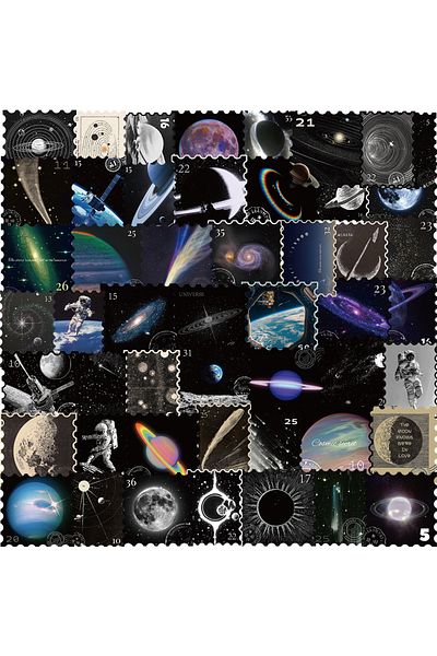Choice 50pcs 50pcs Mysterious Universe Planet Stickers Diy Decoration For Motorcycle Laptop Phone Suitcase