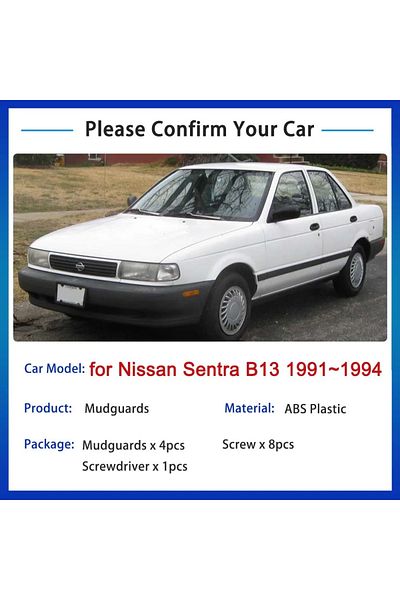 Choice MudGuards for Nissan Sentra B13 Tsuru V16 Sunny 1991~1994 1992 1993 Mud Flaps Splash Front Rear W...