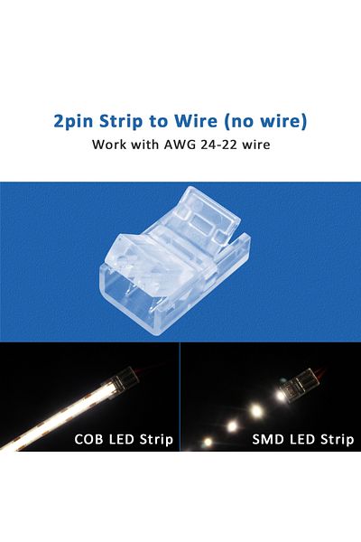 Choice 2 Pin 8mm 5pcs Strip To Wire Led Strip Connector 2pin 8mm 10mm Pcb Quick Wire Corner Connector Weldi