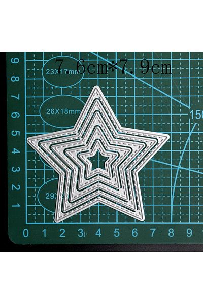 Choice S Xm0118-6 Star Metal Cutting Dies For Diy Card Scrapbook Diary Decoration Embossing Template Handma