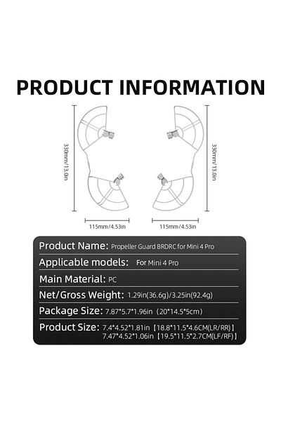 APWIKOGER Propeller Protector Anti-collision Blade Protective Cover Lightweight Propeller Blade Guard for D...