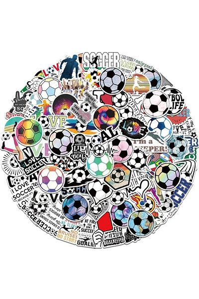Choice 50PCS New Cool Popular Cartoon Football Sports Stickers Pack Skateboard Guitar Decoration DIY Lap...