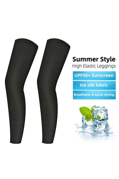 West Biking M Black Summer Cycling Leg Compression Sleeves Outdoor Sports Quick Dry Knee Protection