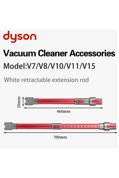 Choice Red Extension Rod Telescopic Straight Pipe For Dyson V7/v8/v10/v11 Vacuum Cleaner Extension Rod Acce