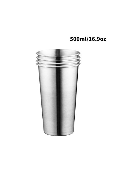 Choice 300-600 مل 4 قطع - 500 مل 4 قطع 300 مل/500 مل/600 مل أكواب من الفولاذ ...