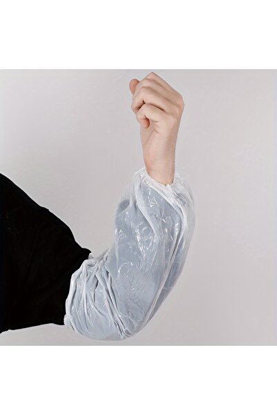 Choice 100 قطعة - أبيض 100 قطعة من أكمام الذراع البلاستيكية الواقية المقاومة ...