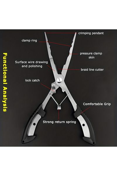 Choice Straight Nose Pliers Multifunctional Curved Mouth Road Pliers Stainless Steel Fishing Pliers Scissor