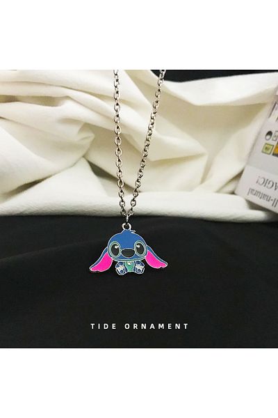 Choice 1 Kawaii Metal Stitch Necklace Chain Pendant Accessories Girls Gift