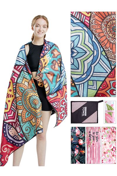 Choice Big Microfiber Beach Towels Quick Dry Towel Sand Cloud Beach Towels Aldults Pool Towel for Travel...