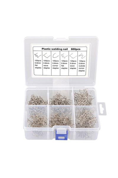 Choice 600pcs Nails (BOX) 800/600/100pcs Hot Staples Plastic Welding Nail Welding Nail Pre Cut Wave Staples