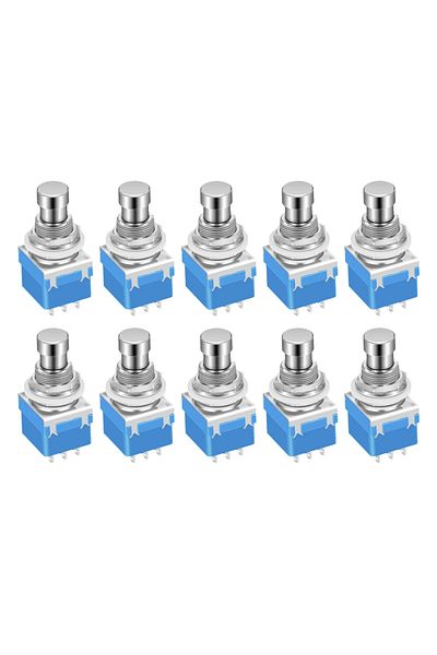 DAIERBUMP Latching Version 10pcs 3pdt Guitar Effects Stomp Switch Guitar Foot Switches 9 Pin Latching Push But