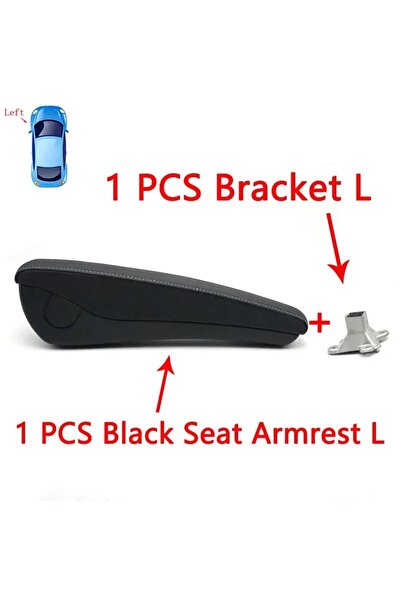 Choice 1 مجموعة مسند ذراع قابل للطي للمقعد الأمامي الأيسر والأيمن باللون الأس...