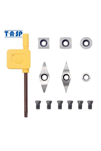 TASP Wood Carbide Cutter Inserts Set Woodturning Tools Replacement Cutter Hollower Finishers Wood...