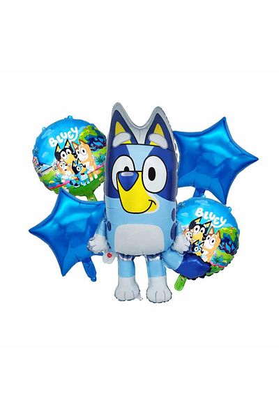 Choice Blue New Bluey Family Cartoon Aluminum Balloon Set Cute Bluey Bingo Balloon Birthday Gifts Party Sup
