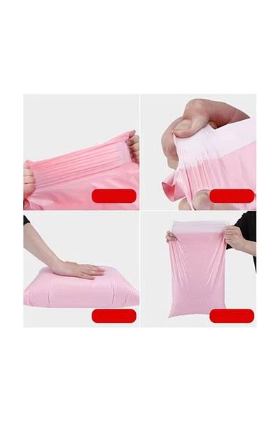 Choice 15x21x4 سم 50 قطعة من أكياس البريد الوردية الجديدة من Inplustop، أكياس تغليف مقاومة للماء بأحجام مختلفة