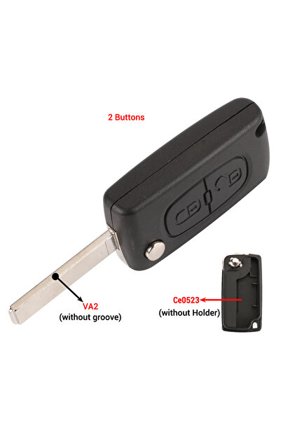 Choice10 2B CE523 VA2 jingyuqin 20ps غطاء مفتاح سيارة لبيجو 307 407 308 607 و...