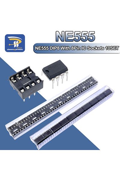 Choice 20Pcs , (10 Each) NE555 NE555P IC 555 Timer Programming Oscillator Chip & 8 Pin DIP Sockets