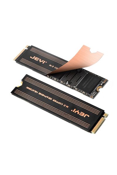 JEYI 2-pack Graphene Copper Foil M.2 Ssd Heatsink, Nvme Ngff 2280 Graphene Cooler Ssd Radiator For L