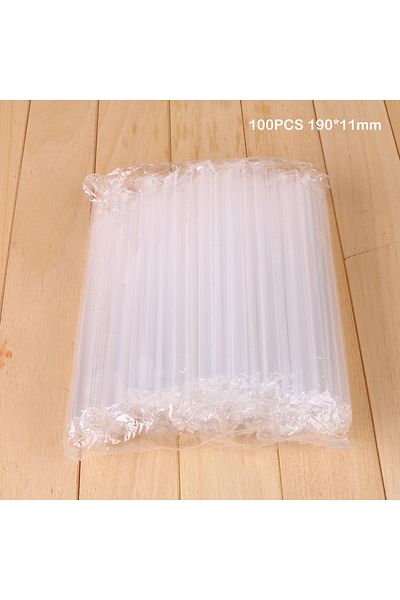 Choice 100pcs 100pcs 100pcs 11mm Wide Plastic Drinking Straws Bpa Free Disposable Reusable For Boba Milksha