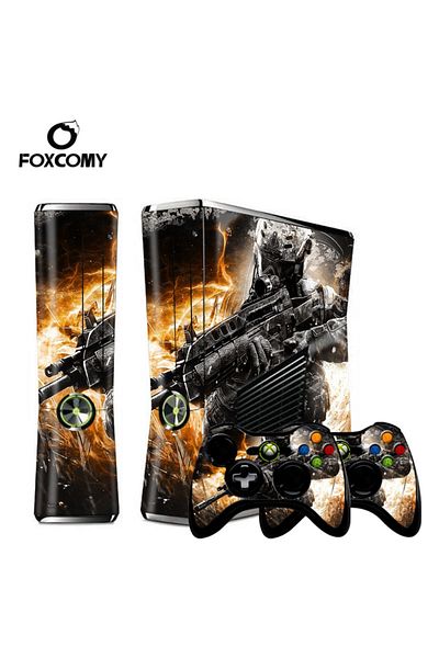 Choice 02 Data Frog Skin Stickers For Xbox 360 Slim Console And 2 Controller Protective Skin Sticker For Xb