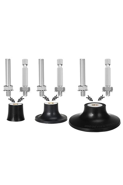 SI FANG 3pcs set SIFANG 1/2/3 Inch Roll Lock Sanding Discs Holder, Backing Pad, Quick Change Adapter, 2PCs,