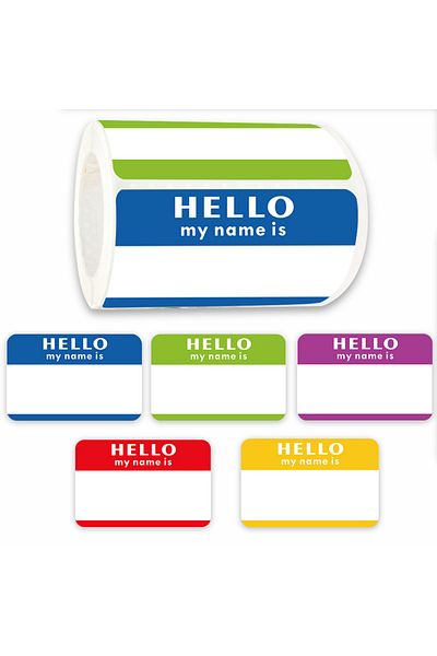 Choice 1 Roll/300Pcs Name Tags Stickers Hello My Name Is Labels For Office Meeting School Home Decor Art...