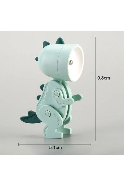 Choice Light Green Mini Dinosaur Night Light Battery Magnetic Folding Nights Lamp Bedroom Bedside Table Orn