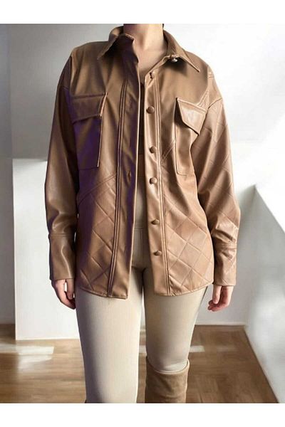 BEBE PLUS Leather Shirt